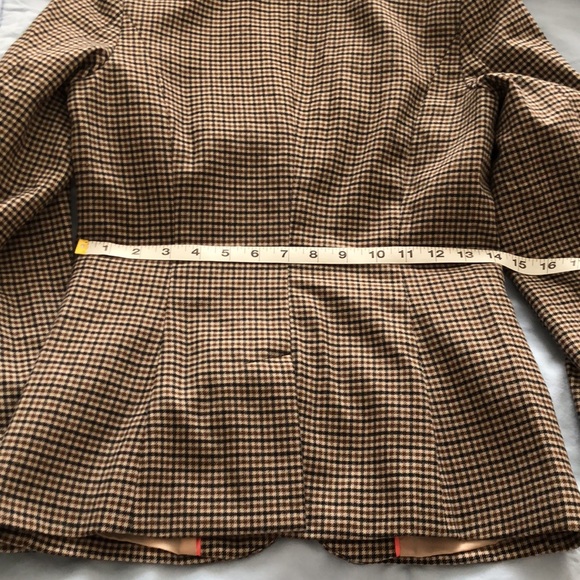 Brown checker blazer size 4 US. H&M brand in good condition - Picture 14 of 15